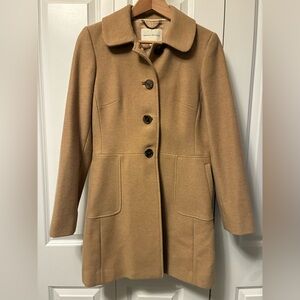 Banana Republic Wool Peacoat in Camel